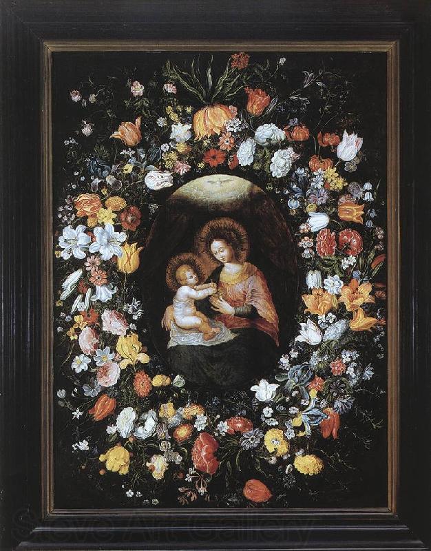 BRUEGHEL, Ambrosius Holy Virgin and Child France oil painting art